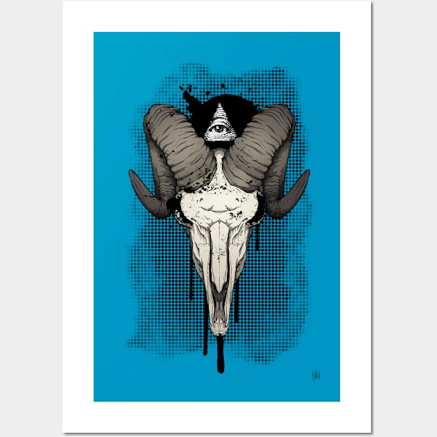 Animal Skull 2 Wall Art by forcefedartanddesign